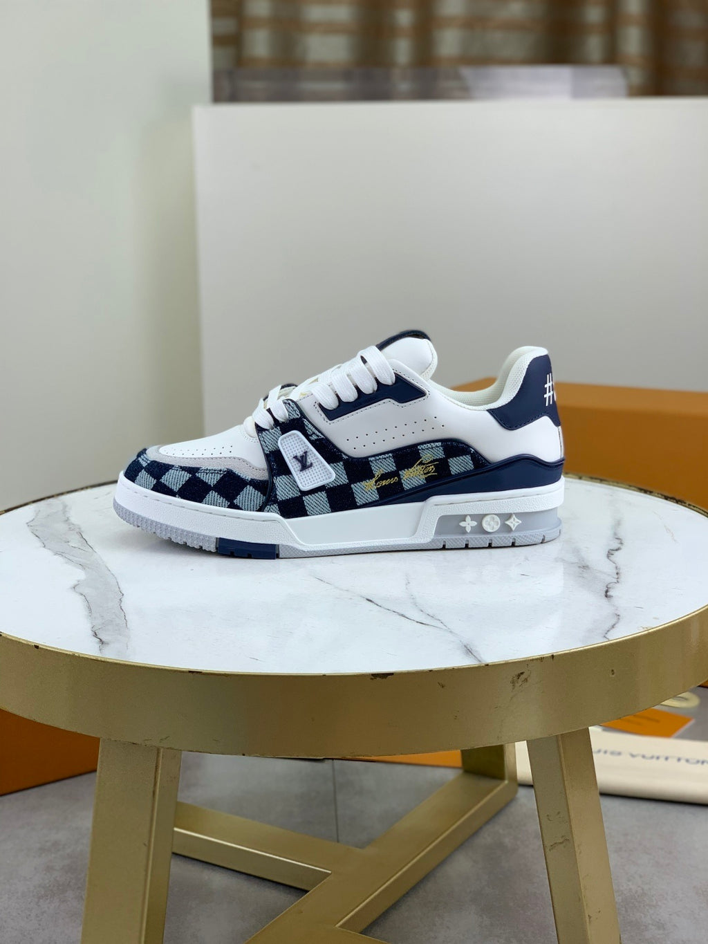 LOUIS VUITTON TRAINER AZUL TELA